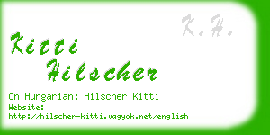 kitti hilscher business card